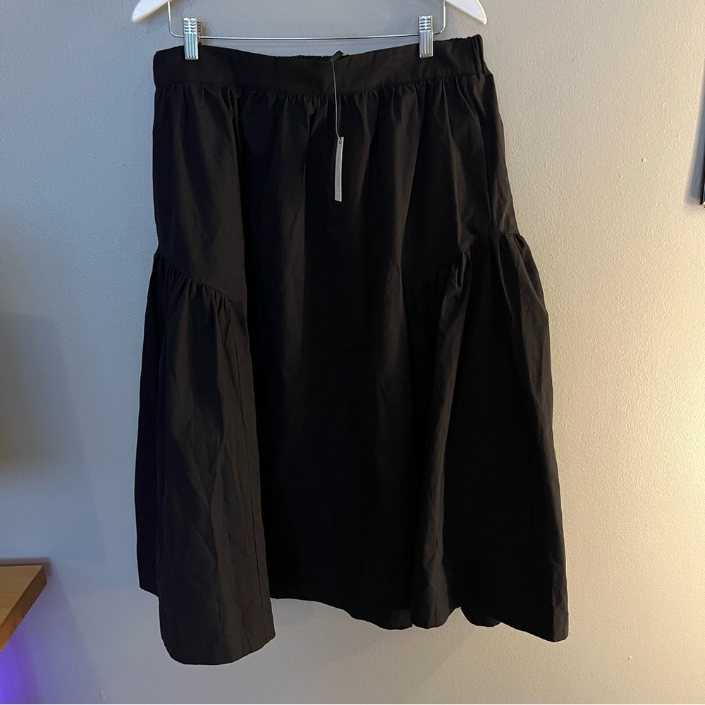 Anthropologie Black Midi Skirt NWOT